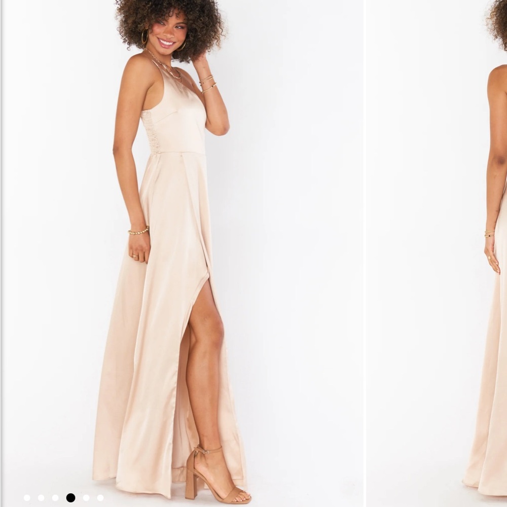 Show Me Your MuMu One Shoulder Cream Dress